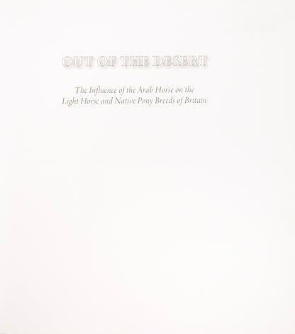 First edition of Out of the Desert by Peter Upton, with seven signed letters from the author and related ephemera to do with both the book and the associated exhibition of the author's art.