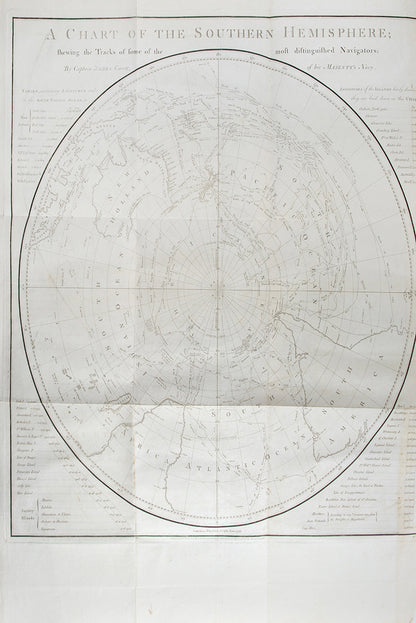 First edition of Cook's A Voyage towards the South Pole, the first to cross the Antarctic Circle, in the rare original boards and the maps and plates uncut.