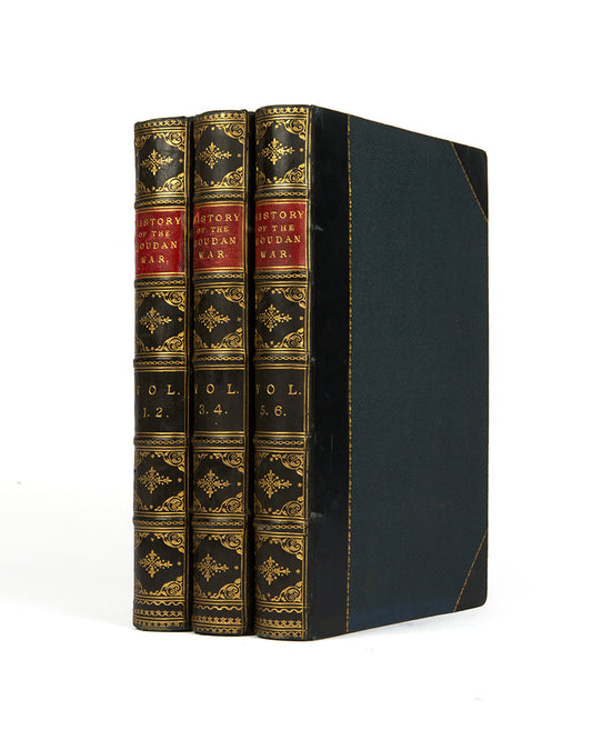 A smartly bound set of James Grant's History of the War in the Soudan, recounting the events of the Mahdist War up to and including the Siege of Khartoum in 1885.