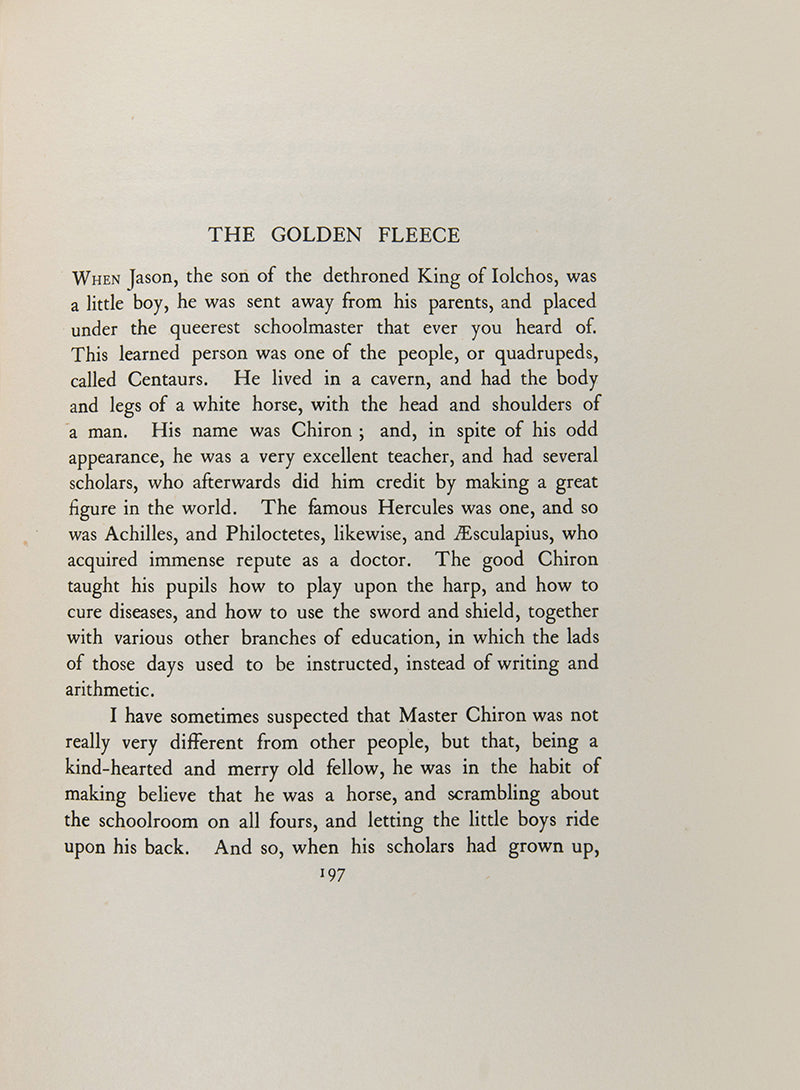 This limitied edition book is number 160 of 500 copies of Tanglewood Tales signed and illustrated by Edmund Dulac.