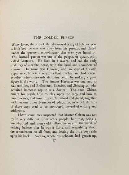 This limitied edition book is number 160 of 500 copies of Tanglewood Tales signed and illustrated by Edmund Dulac.