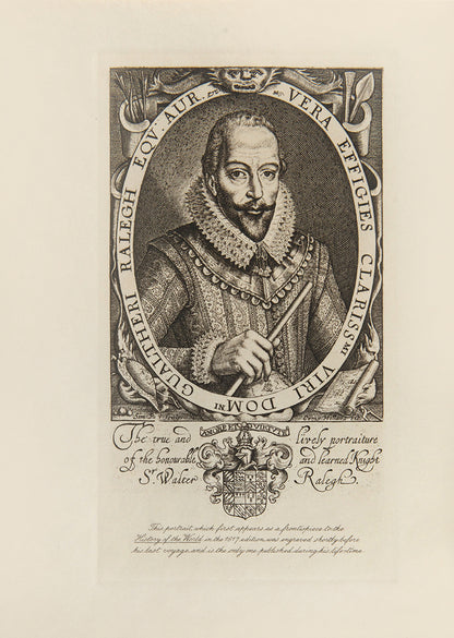 Beatifully printed Argonaut Press edition of Ralegh's Last Voyage, a collection of translations and reprinted tracts piecing together Sir Walter Raleigh's last voyage to Venezuela.