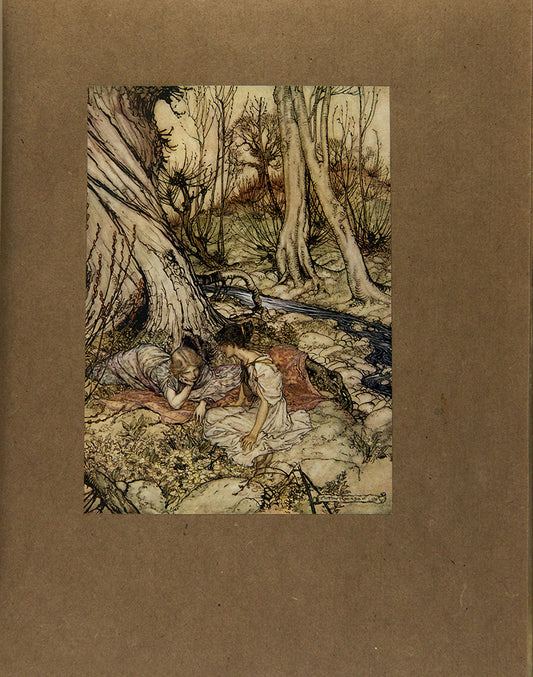 The first Arthur Rackham deluxe edition of this publication of Shakespeare's A Midsummer Night's Dream published in London in 1908, colour illustrated