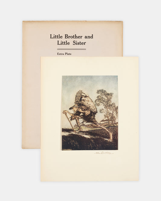 A limited edition of Little Brother & Little Sister and other Tales by The Brothers Grimm, signed by artist Arthur Rackham, with the loose  plate not in trade edition
