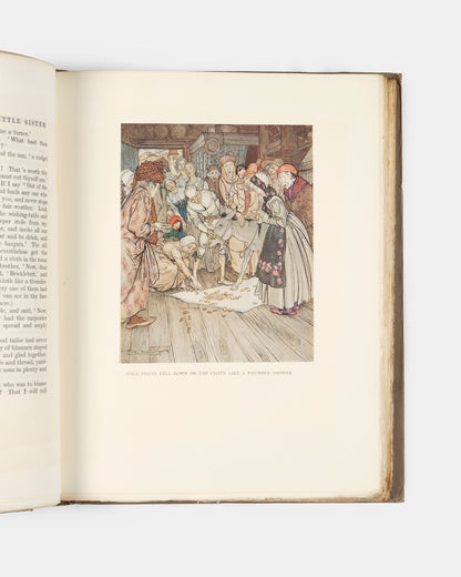 A limited edition of Little Brother & Little Sister and other Tales by The Brothers Grimm, signed by artist Arthur Rackham, with the loose  plate not in trade edition