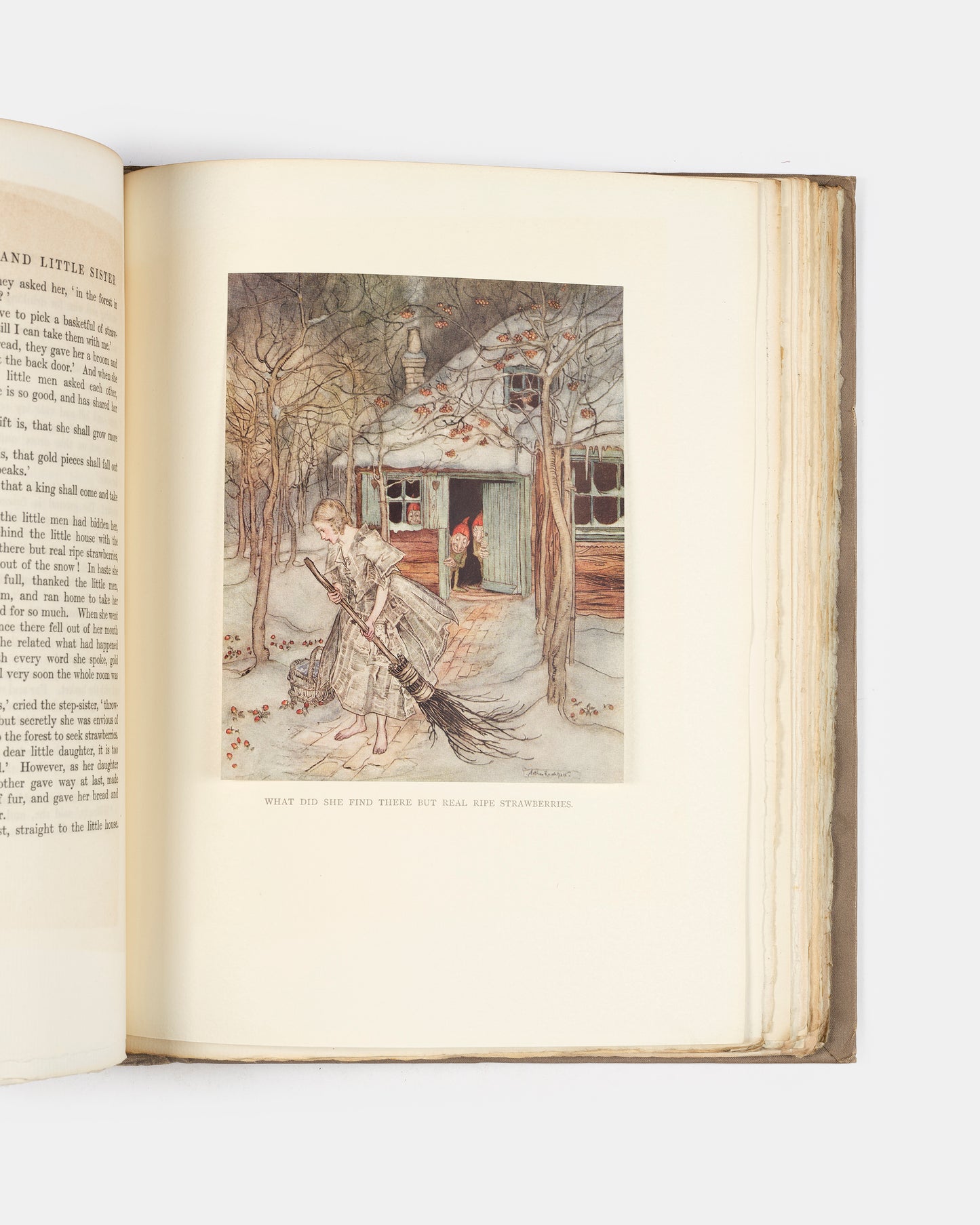 A limited edition of Little Brother & Little Sister and other Tales by The Brothers Grimm, signed by artist Arthur Rackham, with the loose  plate not in trade edition