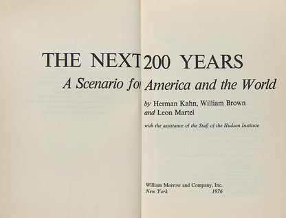 The Next 200 Years.