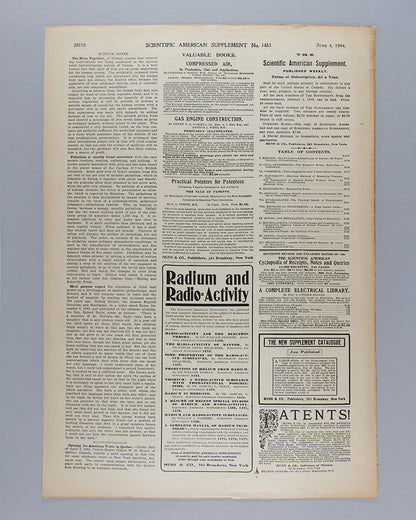 A fine and rare example of an early popular article by Nikola Tesla on the wireless transmission of electricity, published in Scientific American in 1904.