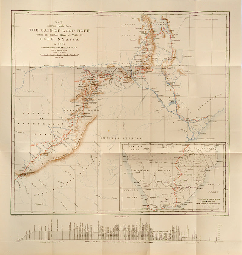 First edition of The Far Interior by Walter Montagu Kerr, a classic of African travel through South Africa to the Zambesi.