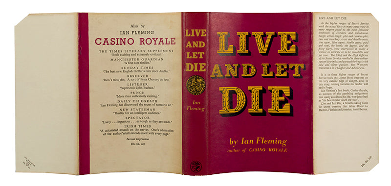 First edition, first state of Live and Let Die by Ian Fleming.