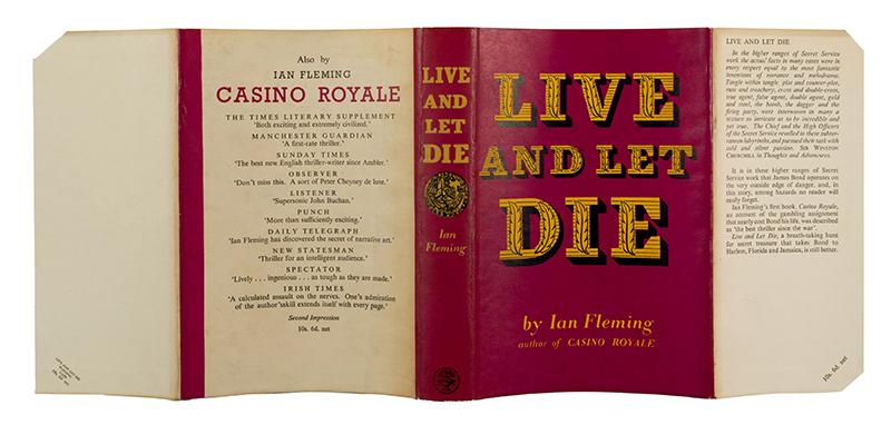 First edition, first state of Live and Let Die by Ian Fleming.
