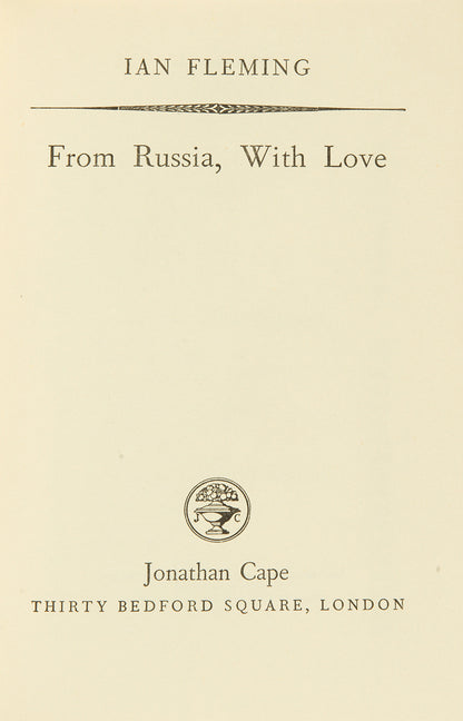 First edition of From Russia, With Love by Ian Fleming.