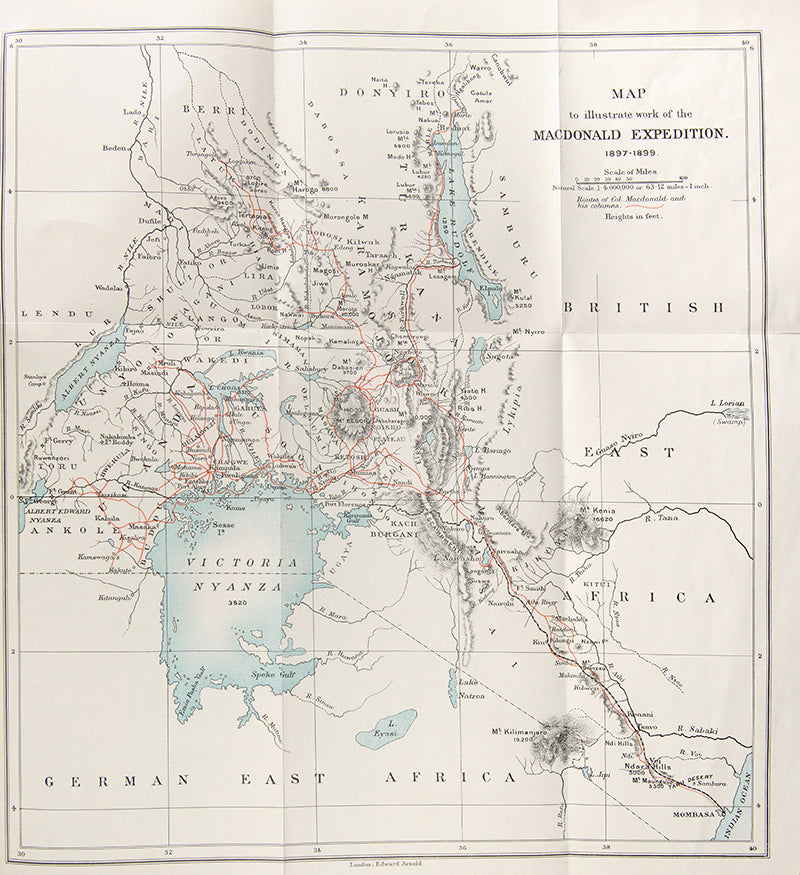 First edition of Major Herbert Austin's With Macdonald in Uganda, a scarce work on Uganda.