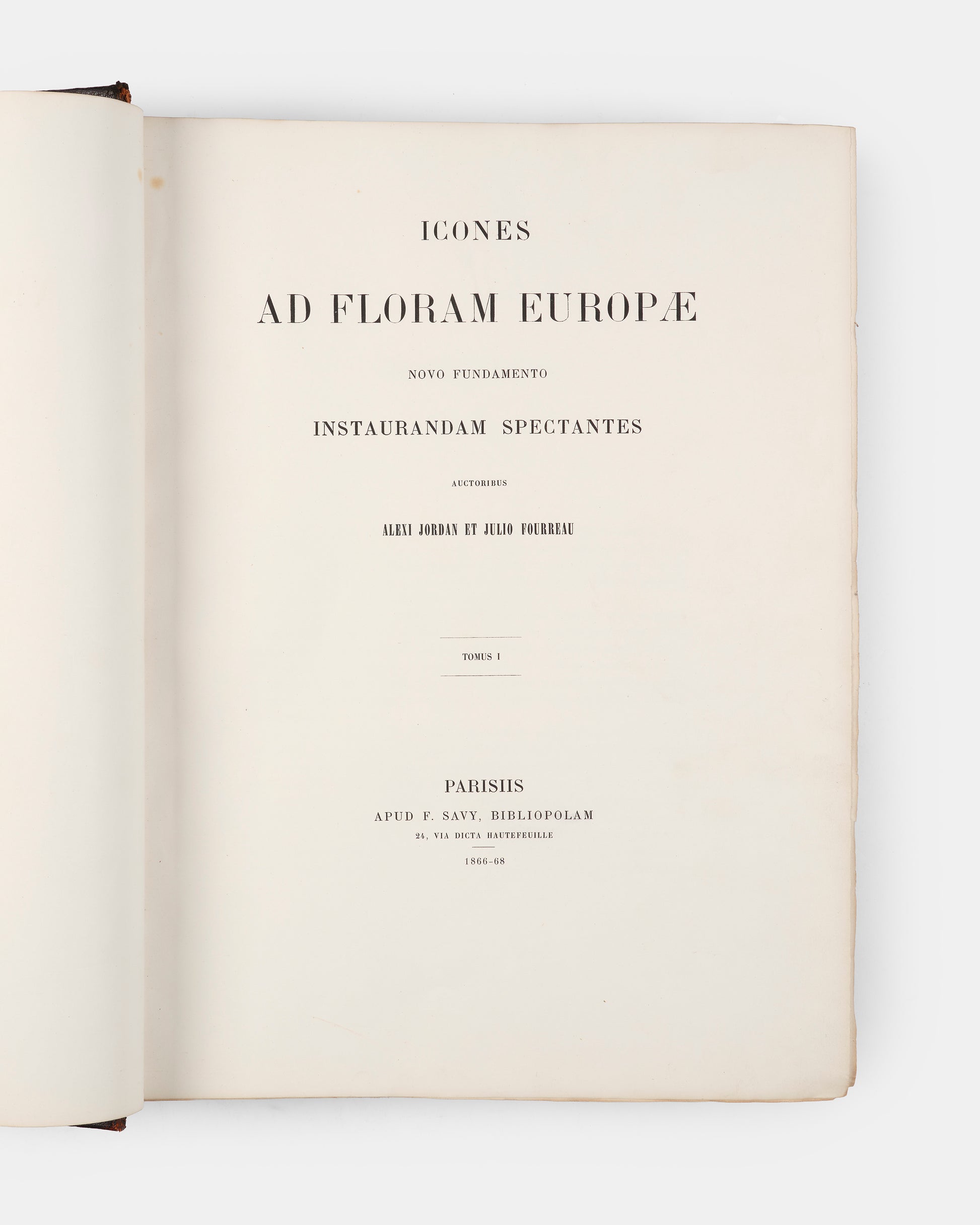 First edition of one of the rarest and most beautifully illustrated botanical works, Alexis Jordan's Icones ad Floram Europae, published between 1866 and 1903.