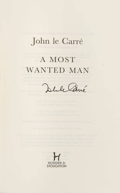 In, A Most Wanted Man by John Le Carre, a half-starved young Russian man in a long black overcoat is smuggled into Hamburg at dead of night, he has an improbable amount of cash secreted in a purse
