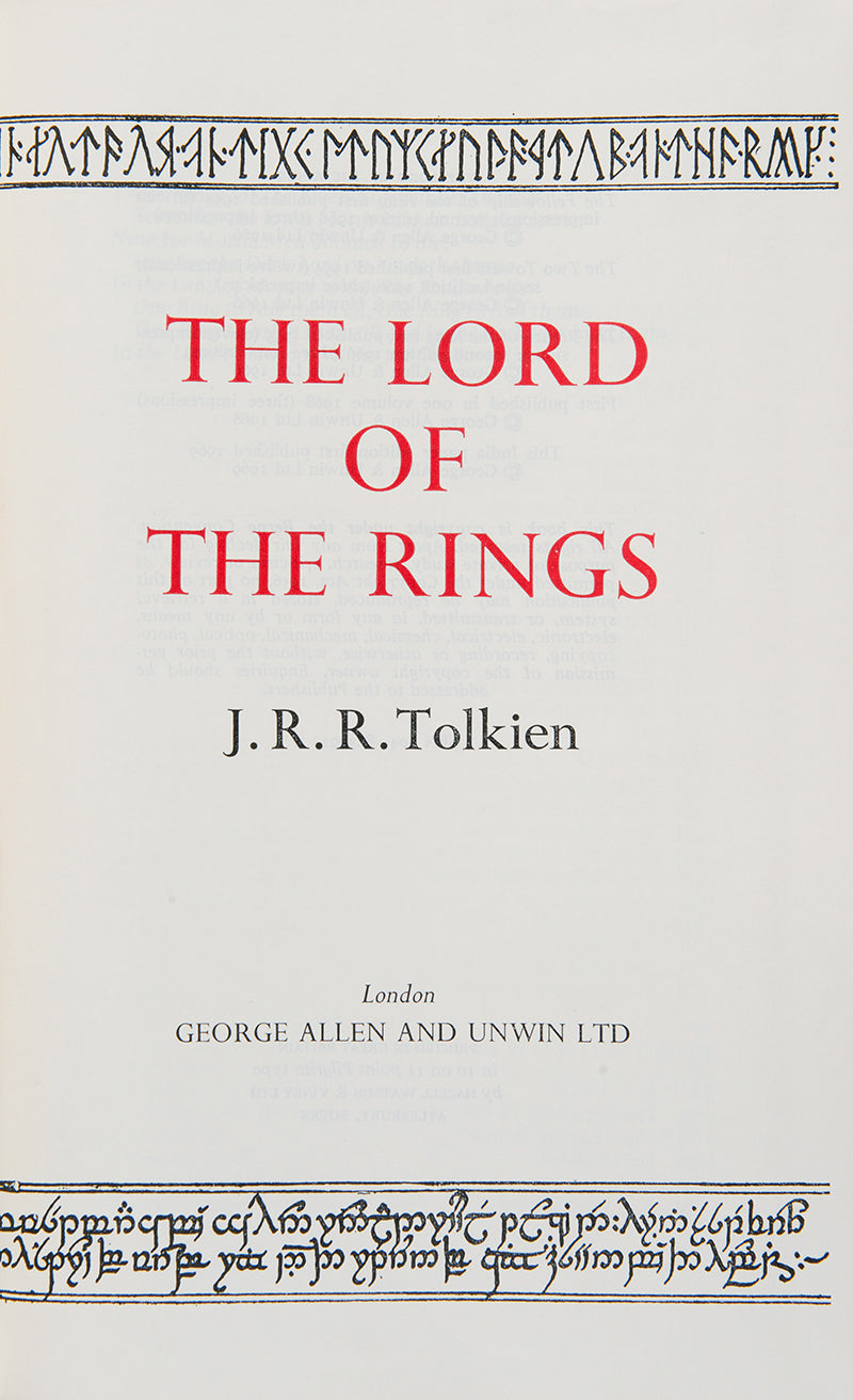 The first edition of Tolkien's masterpiece to be printed on India paper. 