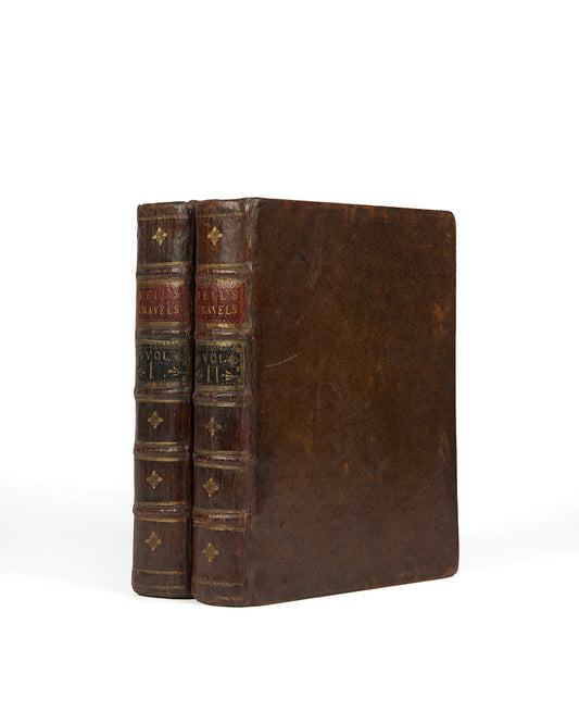 First edition of Travels from St. Petersburg in Russia by John Bell, with the engraved map showing Peking, handsome contemporary speckled calf.