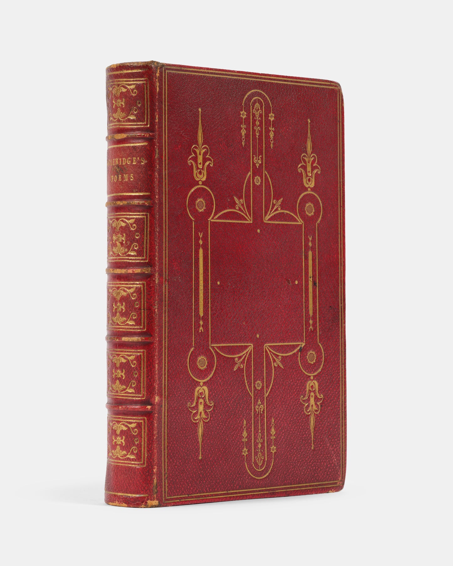 A charming example of The Poems of S.T. Coleridge, bound in contemporary red morocco gilt
