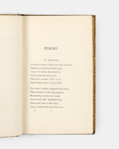 A lovely edition of the poems of Mary E. Coleridge bound in navy morocco with few signs of wear in 1909.