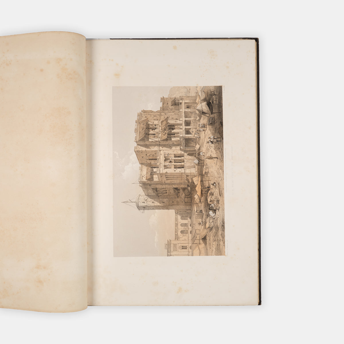 Sketches and Incidents of the Siege of Lucknow, an eye witness view by Clifford Mecham, depicting the heavy toll suffered by the British, with tinted lithographs