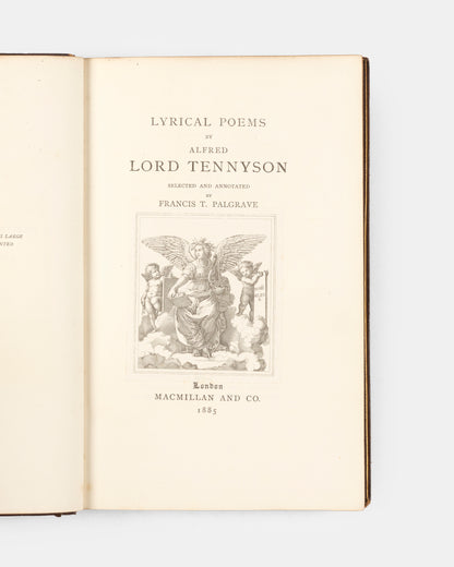 A fine edition of Lyrical Poems by Lord Tennyson bound in brown morocco in 1885.