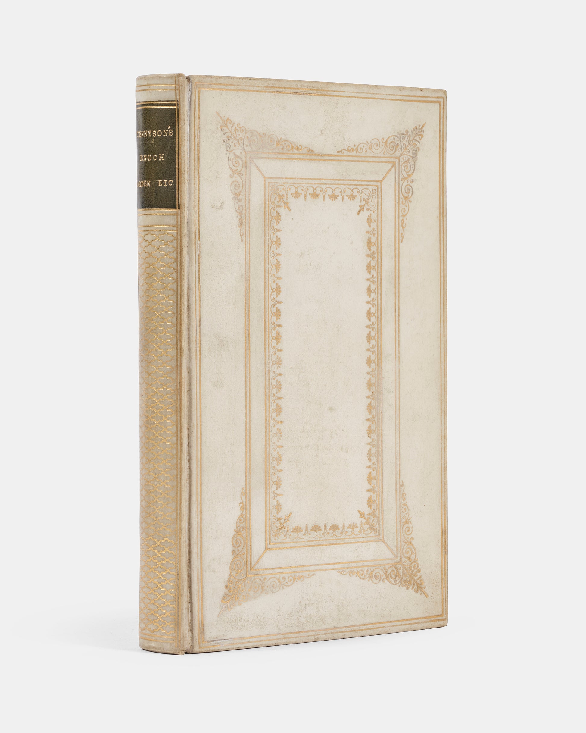 A lovely copy of the first edition of Alfred Tennyson's Enoch Arden beautifully bound in gilt-panelled vellum.