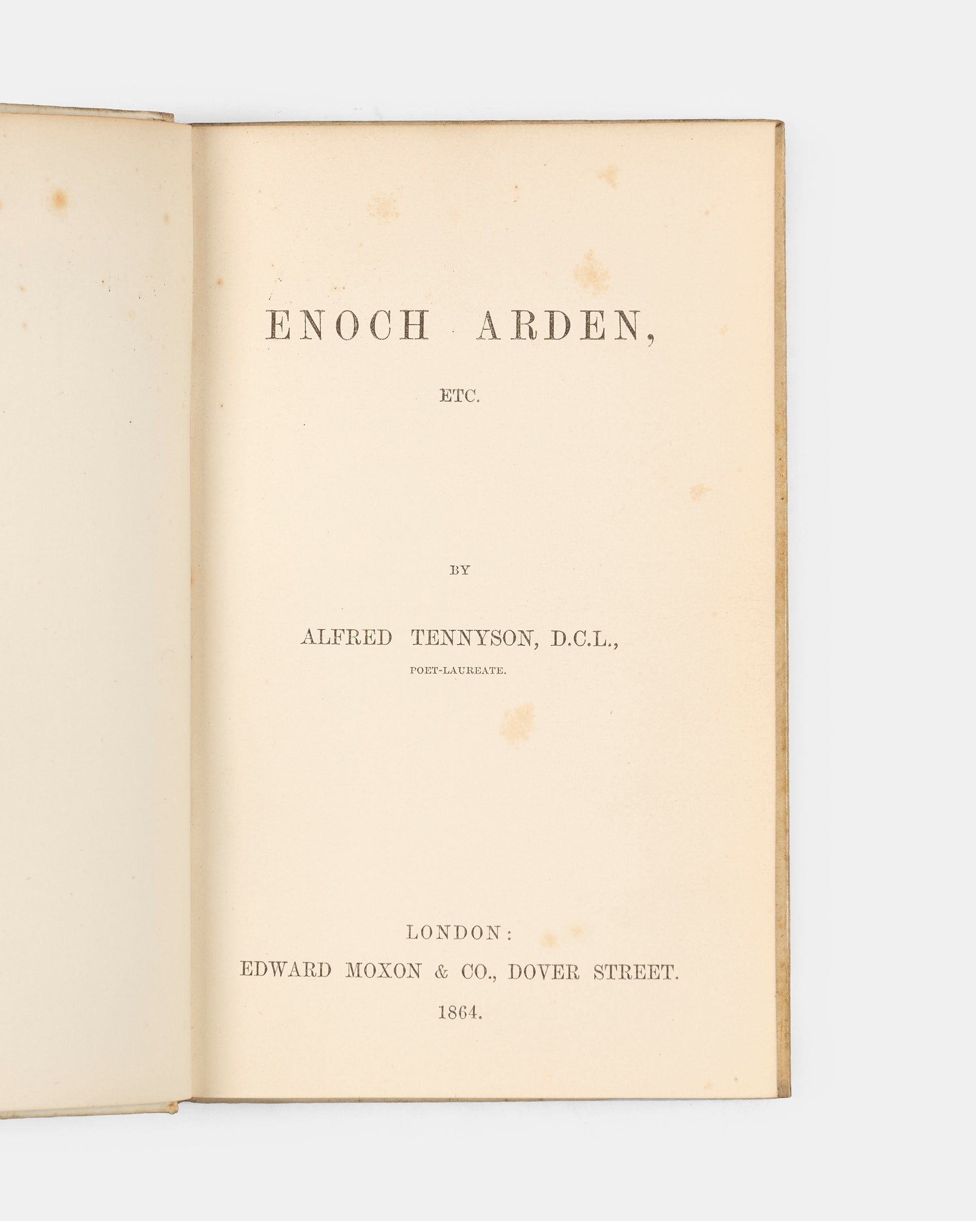 A lovely copy of the first edition of Alfred Tennyson's Enoch Arden beautifully bound in gilt-panelled vellum.