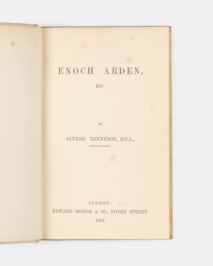 A lovely copy of the first edition of Alfred Tennyson's Enoch Arden beautifully bound in gilt-panelled vellum.