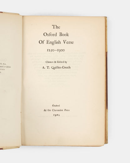 the tenth impression of an anthology of English poetry printed at the Clarendon Press in Oxford. 