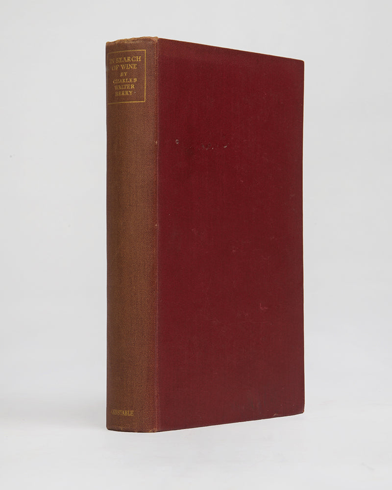 the memoir of Charles Berry's 1935 vineyard tour of France, containing a pull-out map of the regions at the rear. 