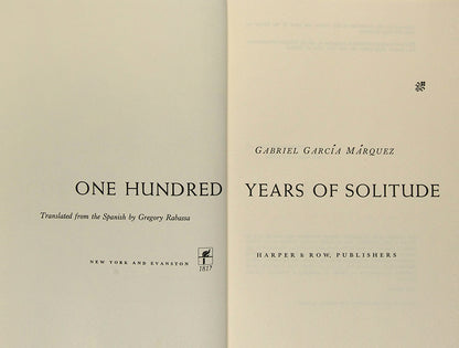 One Hundred Years of Solitude.
