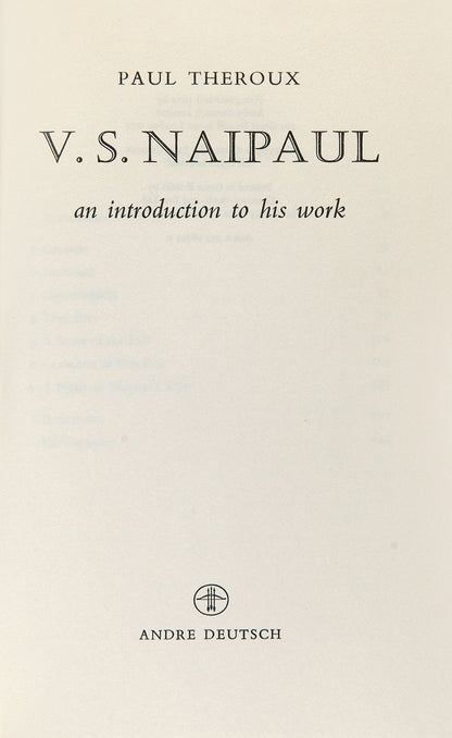 V.S. Naipaul: An Introduction to his Work.