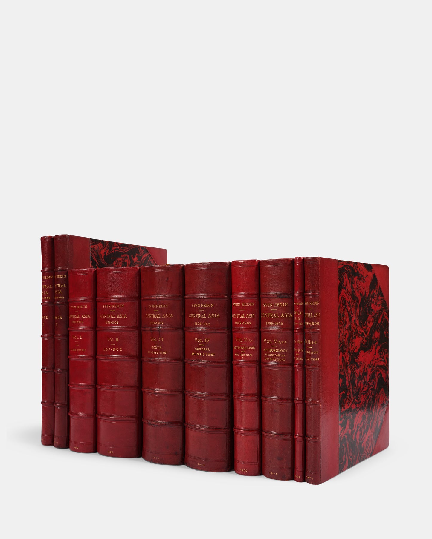 First edition of Sven Hedin's Scientific Results of a Journey in Central Asia 1899-1902, the presentation copy to the Foreign Minister of Sweden Alfred Lagerheim (1843-1924) inscribed to him by Sven Hedin.