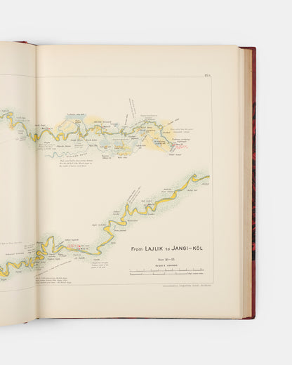 First edition of Sven Hedin's Scientific Results of a Journey in Central Asia 1899-1902, the presentation copy to the Foreign Minister of Sweden Alfred Lagerheim (1843-1924) inscribed to him by Sven Hedin.