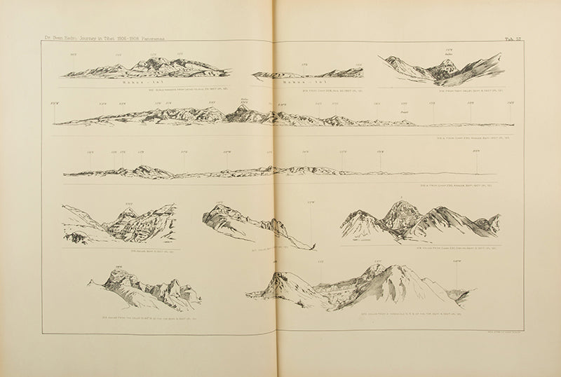 An excellent set of the first edition of Sven Hedin's Southern Tibet, masterwork, on his third and most ambitious expedition. He was the first European to reach the holy Mount Kailash and Lake Manasarovar.