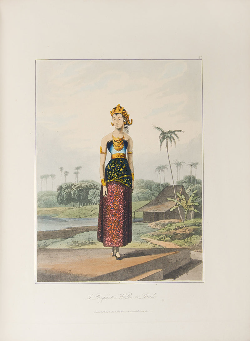 Second edition of The History of Java by Thomas Stamfoird Raffles, with the third of the atlas, an exceptionally bright copy with the additional plates added for the second edition.
