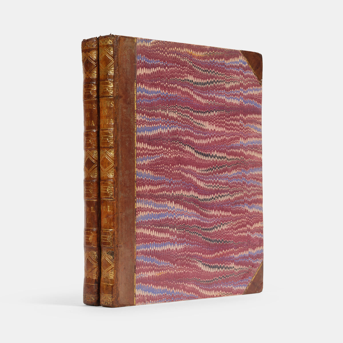 First edition of Views in India by Emma Roberts and Robert Elliott, a handsome copy of this work illustrating India, China, and the Read Sea including depictions of Agra, Delhi, the Ellora Caves, Macao, and Tiger Island.