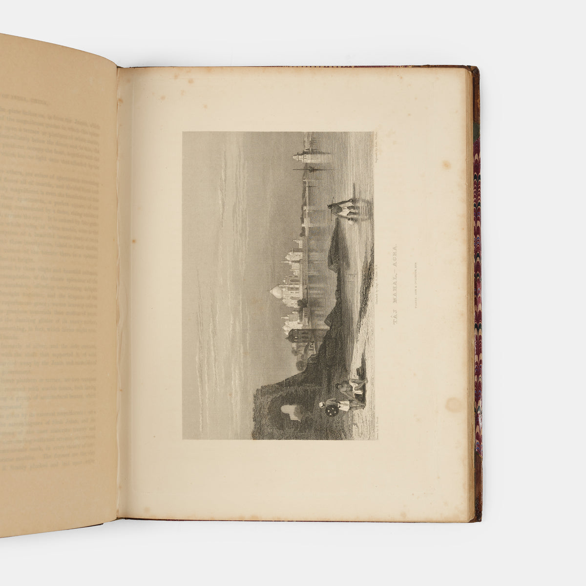 First edition of Views in India by Emma Roberts and Robert Elliott, a handsome copy of this work illustrating India, China, and the Read Sea including depictions of Agra, Delhi, the Ellora Caves, Macao, and Tiger Island.
