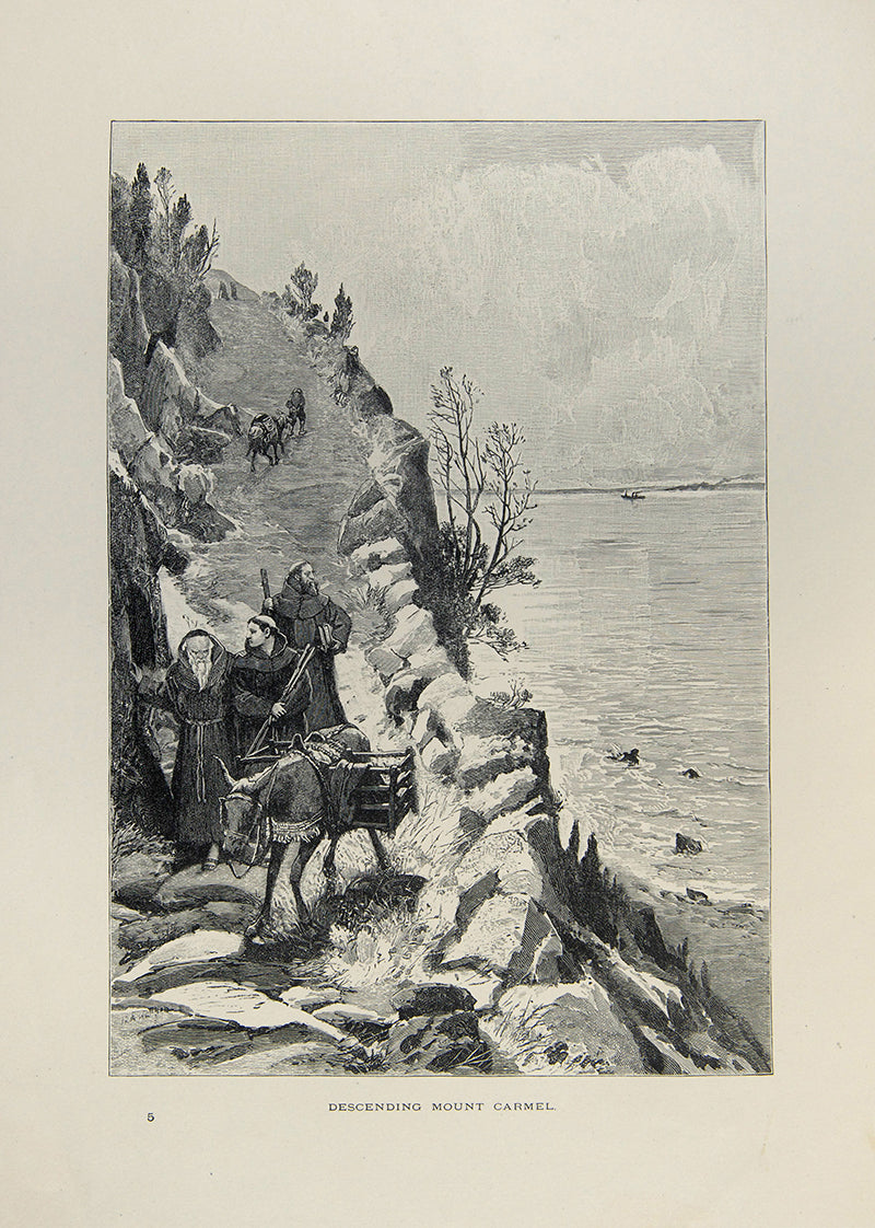 This work is compilation of travels in the Mediterranean illustrated by well known artists of the time.