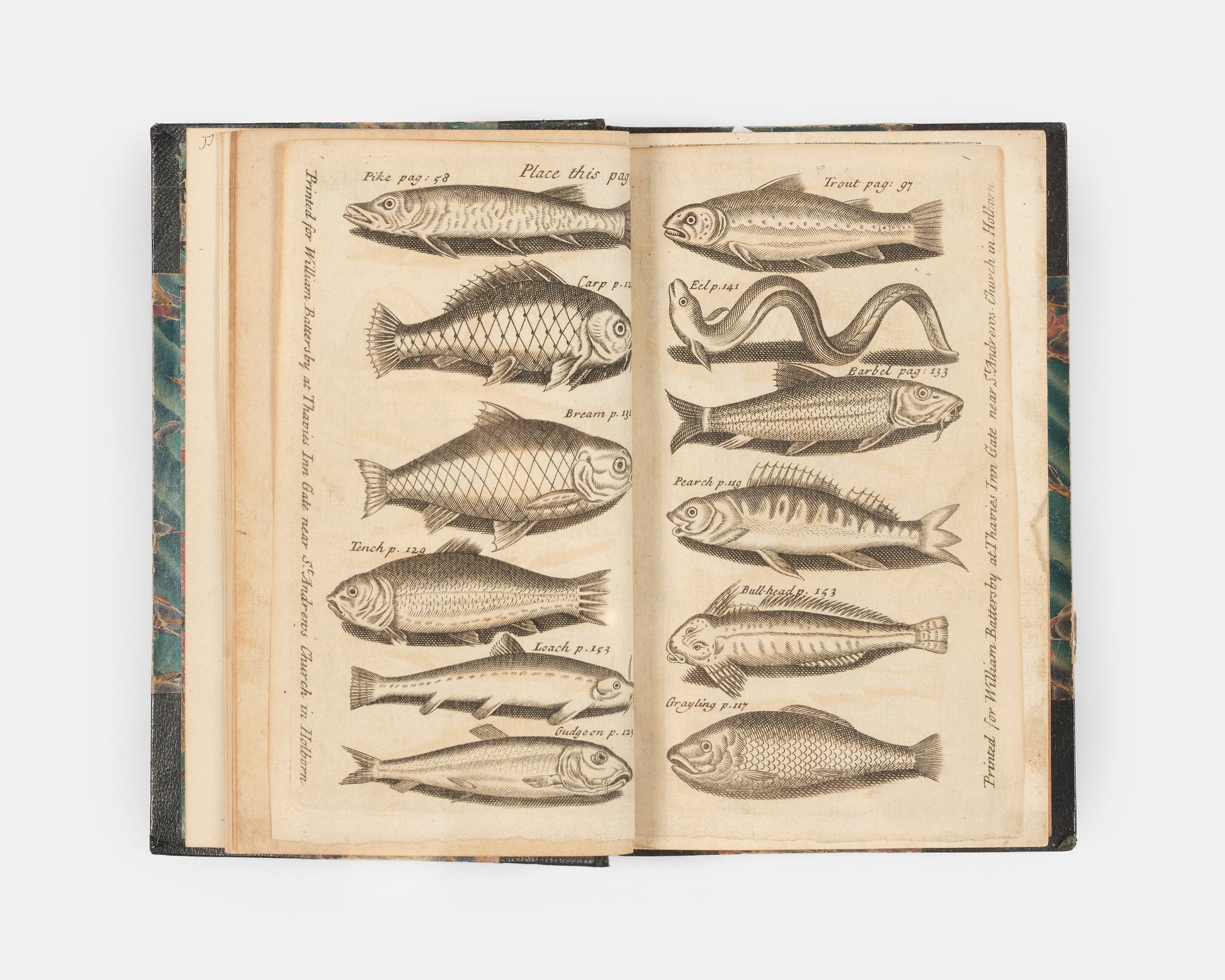 The enlarged third edition of James Chetham's authoritative work on freshwater fishing, illustrated with a charming engraved plate depicting twelve species of fish.