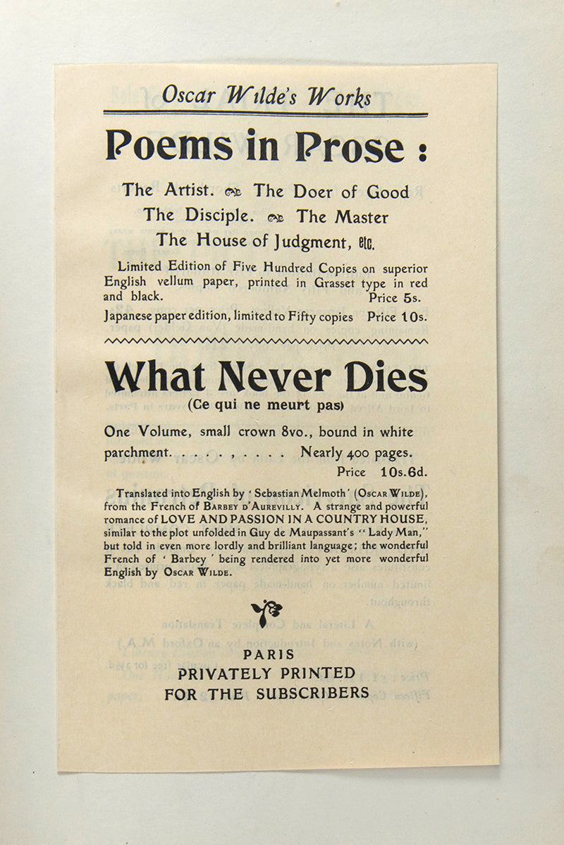 A beautifully bound copy of Wilde's classic tale. This copy is one of 250 of a limited edition printing.