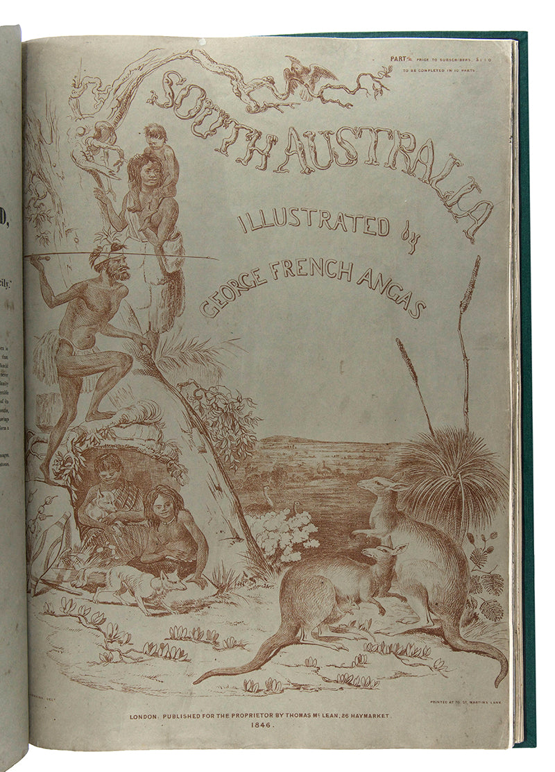 First edition of South Australia Illustrated by George French Angas, a fresh and bright copy bound in the original parts.
