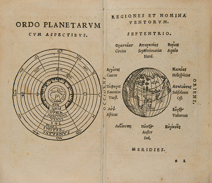 The rare third editions of Johannes Honter's important early atlas, Circuli Sphaerae Cum V. Zonis, with thirteen maps including a world map based on that of Peter Apian.