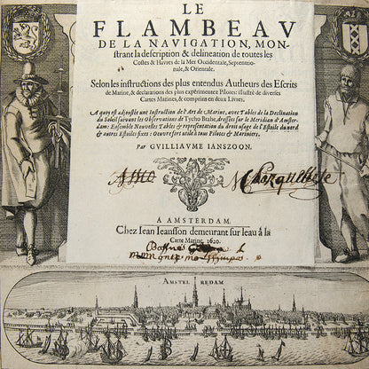 Rare complete first French edition of Le Flambeau de la Navigation by Johannes Janssonius after Willem Blaeu, on of the great books of Dutch cartography.