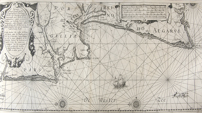 Rare complete first French edition of Le Flambeau de la Navigation by Johannes Janssonius after Willem Blaeu, on of the great books of Dutch cartography.