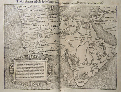 First Latin edition of Sebastian Munster's Cosmographiae Universalis, for the first time with 39 town views, and new world maps and map of America.