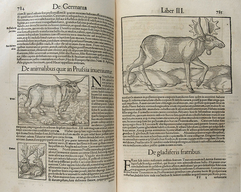 First Latin edition of Sebastian Munster's Cosmographiae Universalis, for the first time with 39 town views, and new world maps and map of America.