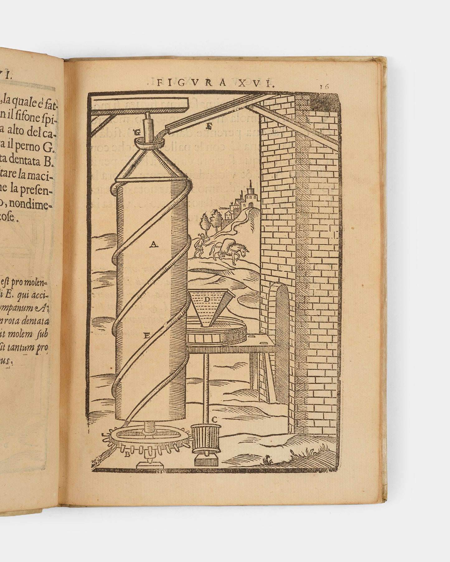 The first edition of Giovanni Branca's Le Machine, a key early work on engineering containing the first published depiction of a steam turbine.