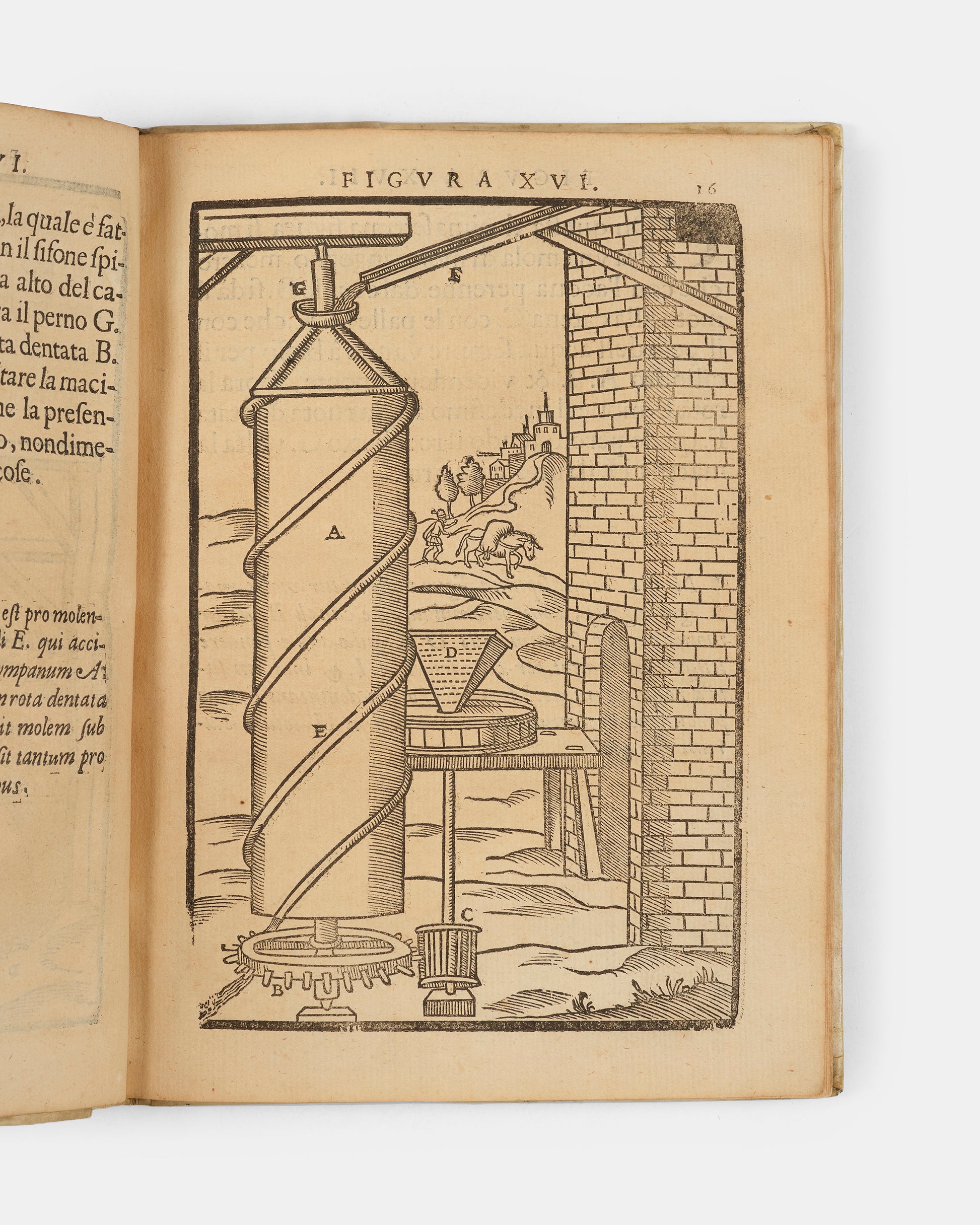 The first edition of Giovanni Branca's Le Machine, a key early work on engineering containing the first published depiction of a steam turbine.