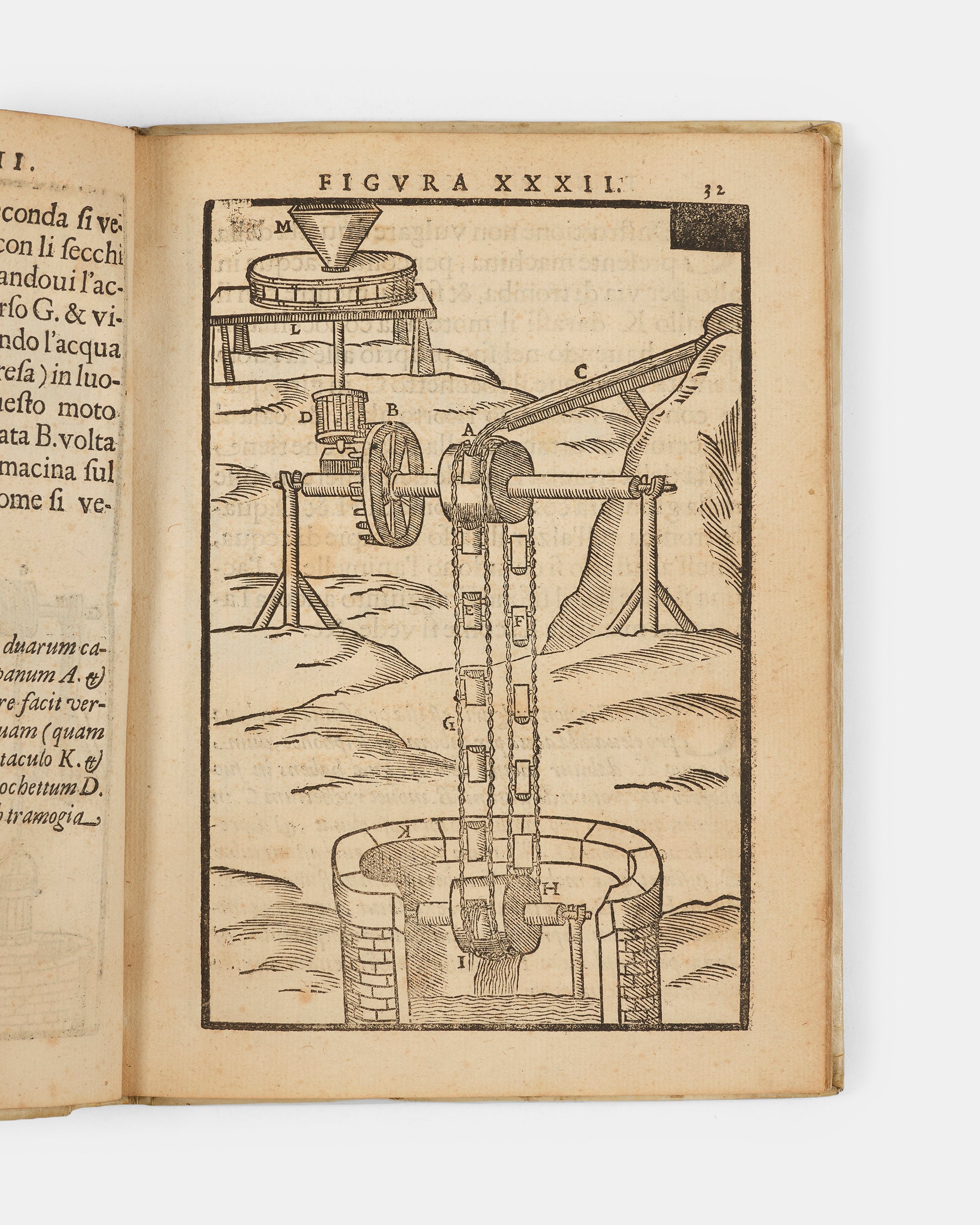 The first edition of Giovanni Branca's Le Machine, a key early work on engineering containing the first published depiction of a steam turbine.
